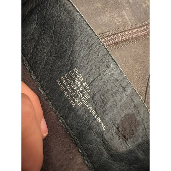 Miz Mooz Ladies Victorian Button Zip Grey Blue Boots Heel 8/8.5 - Picture 6 of 6